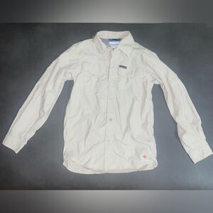 Columbia Youth M Vented Performance Fishing Shirt – Tan